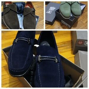 Stacy Adams Blue Slip-On Loafers